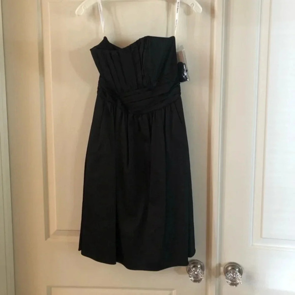 NWT David’s Bridal black bridesmaid dress woman’s size 4 - Picture 1 of 5
